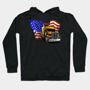 Truck driver Patriotic USA American Hoodie